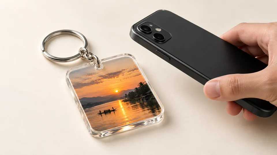 Móc khóa NFC in ảnh cá nhân hóa của Xưởng Nho Nhỏ